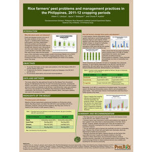Rice farmers' pest problems and management practices in the Philippines preview